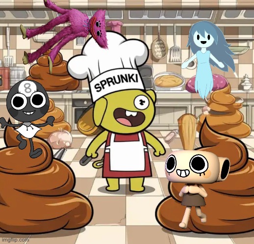 Sprunki is Dealing with a bunch of pooping Children | image tagged in sprunki,funny,memes,poppy playtime,stinky,poop | made w/ Imgflip meme maker