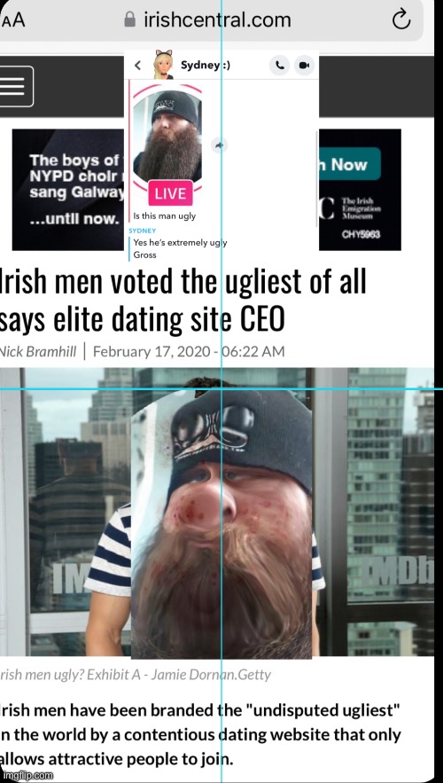 Albertforthetruth the Irish are the ugliest people in the world | image tagged in ugly,irish,ireland,amogus | made w/ Imgflip meme maker