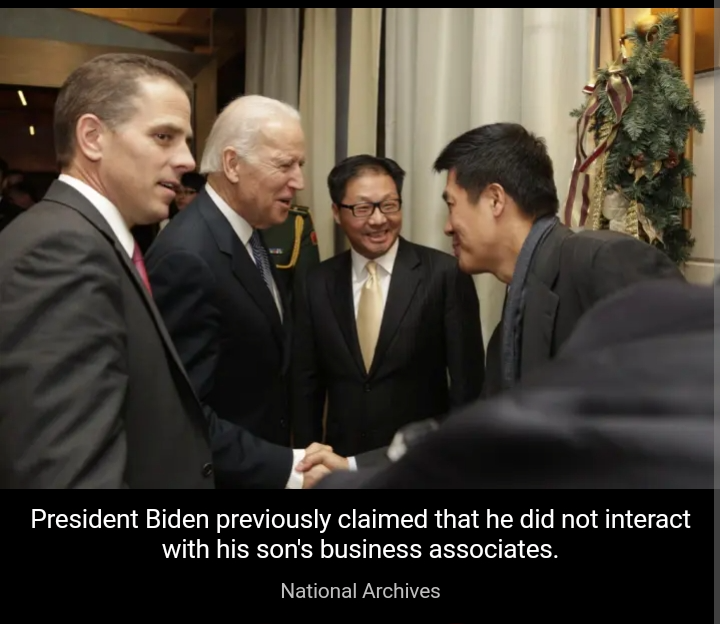 Biden with Hunter's business parners Blank Meme Template