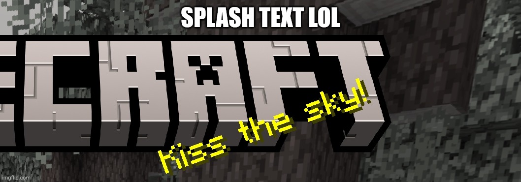 Splash text lol | SPLASH TEXT LOL | image tagged in splash,text,lol | made w/ Imgflip meme maker