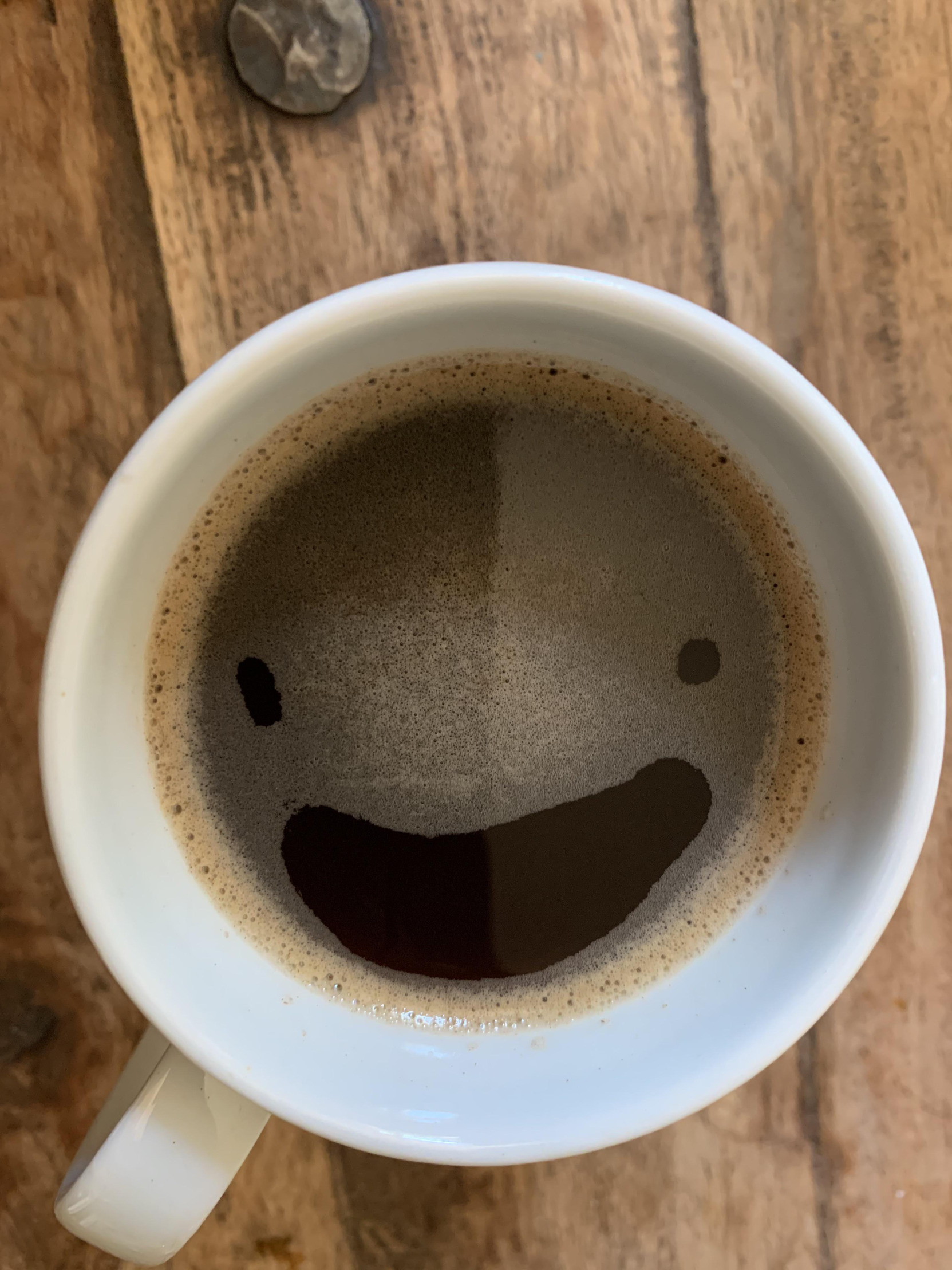 Smiling coffee Blank Meme Template