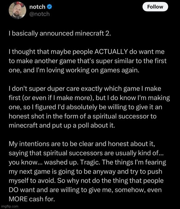 WE GOT MINECRAFT 2 BEFORE GTA VI ☠️ | made w/ Imgflip meme maker