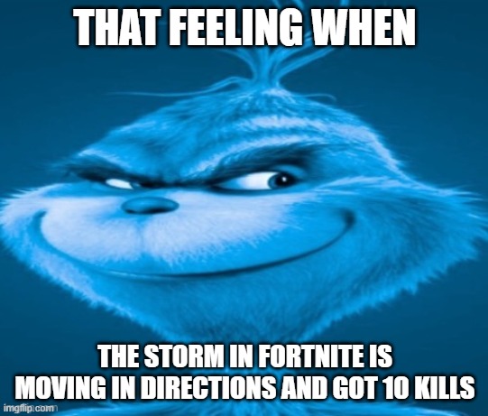 knee surgery | THAT FEELING WHEN; THE STORM IN FORTNITE IS MOVING IN DIRECTIONS AND GOT 10 KILLS | image tagged in knee surgery | made w/ Imgflip meme maker