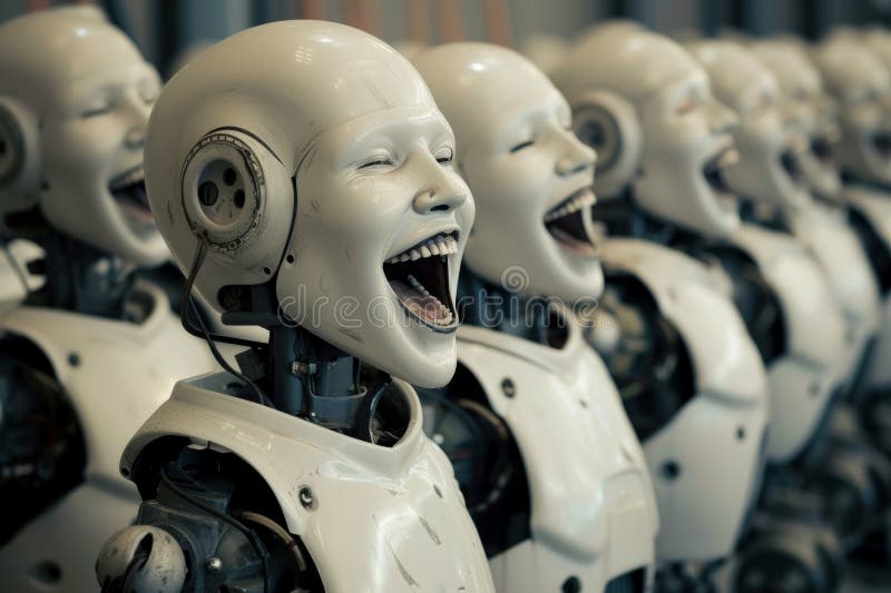 Robots laughing 2 Blank Meme Template