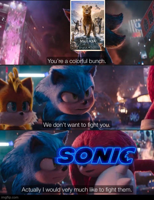 It should be oppisote | image tagged in sonic 3 knuckles want to fight,sonic the hedgehog 3 | made w/ Imgflip meme maker