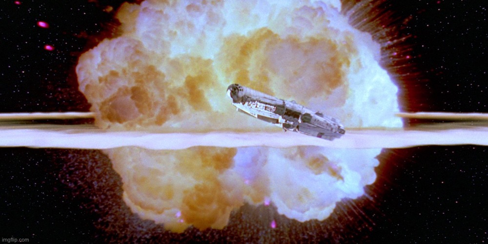 death star explosion | image tagged in death star explosion | made w/ Imgflip meme maker