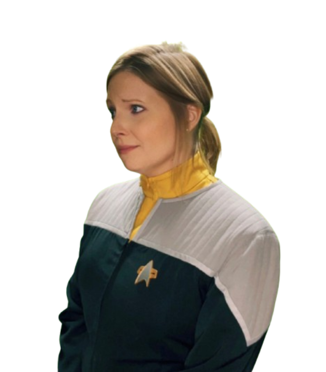 Ensign Amens TNG Uniform Yellow Blank Meme Template