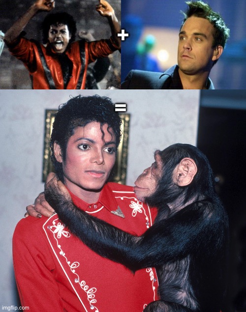 Part 2 | +; = | image tagged in michael jackson,robbie williams | made w/ Imgflip meme maker