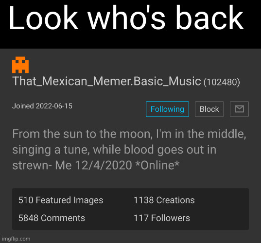 Mexican memer | Look who's back | image tagged in imgflip users,guess who's back | made w/ Imgflip meme maker