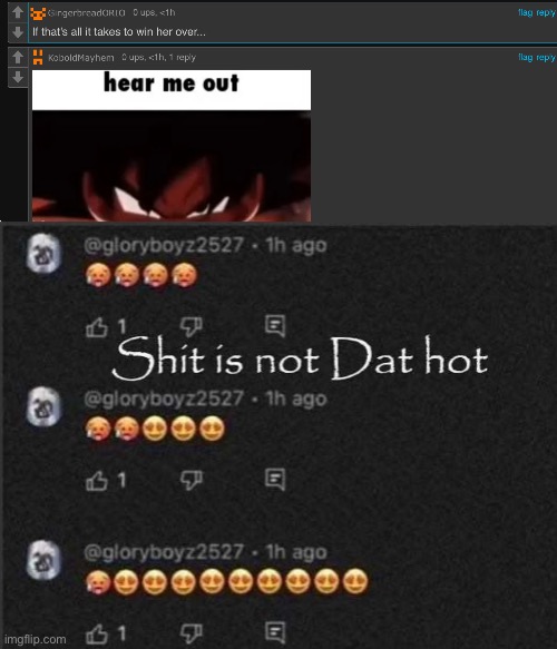 image tagged in shit is not dat hot | made w/ Imgflip meme maker