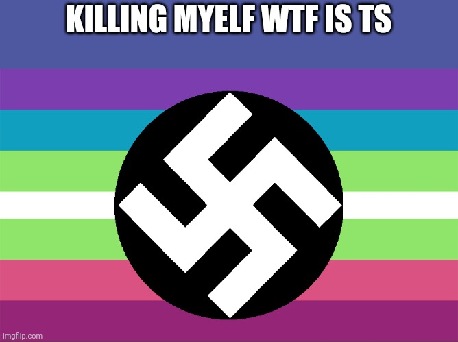 Nazi AAM Pride | KILLING MYELF WTF IS TS | image tagged in nazi aam pride | made w/ Imgflip meme maker