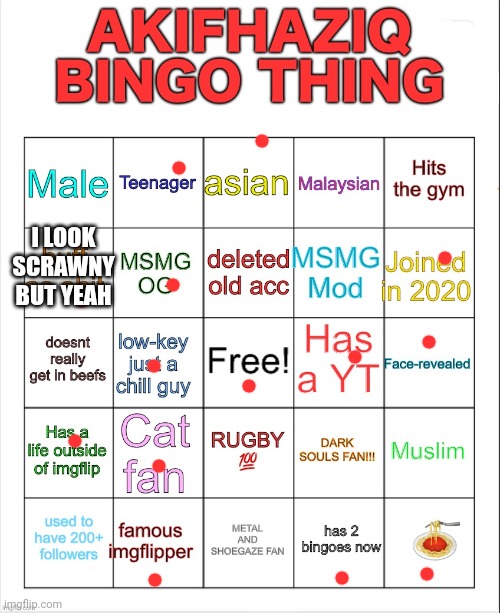 VENO BINGO | I LOOK SCRAWNY BUT YEAH | image tagged in veno bingo | made w/ Imgflip meme maker