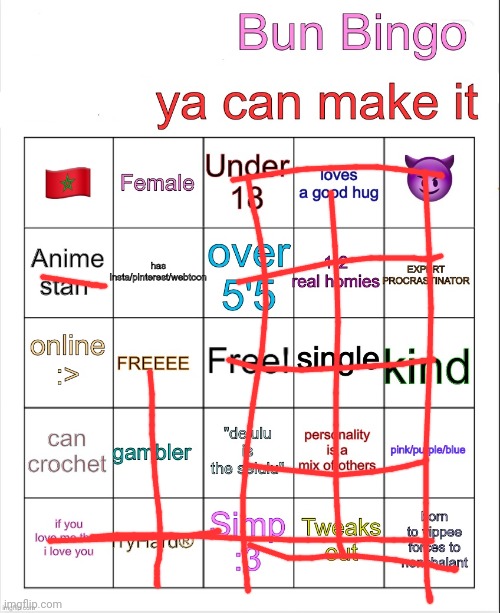 Bubbly._.bun’s bingo | image tagged in bubbly _ bun s bingo | made w/ Imgflip meme maker