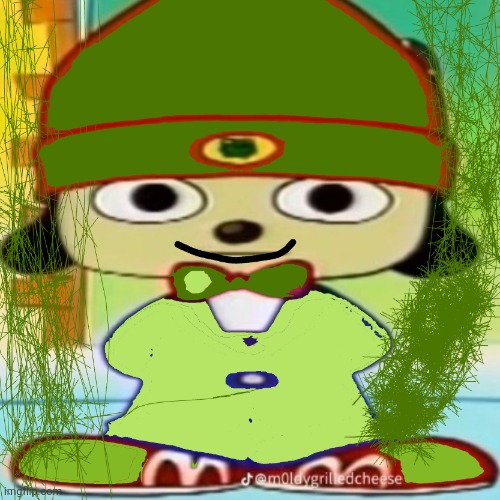 who the actual fuck made this | image tagged in incredible parappa | made w/ Imgflip meme maker