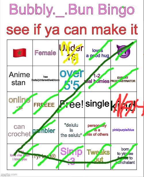 Bubbly._.bun’s bingo | image tagged in bubbly _ bun s bingo | made w/ Imgflip meme maker