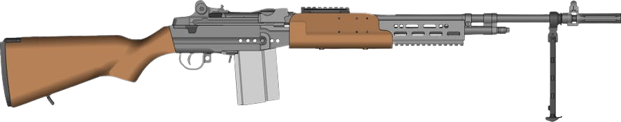 M14E3 B.A.R. Jr.(Wooden and W/ Bipod) Blank Meme Template