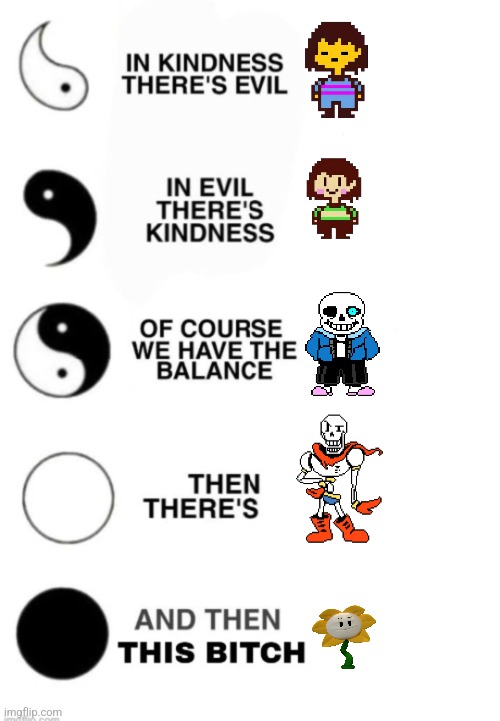 Image title | image tagged in yin and yang,undertale | made w/ Imgflip meme maker