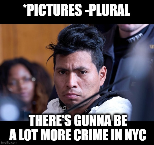 *PICTURES -PLURAL THERE'S GUNNA BE A LOT MORE CRIME IN NYC | made w/ Imgflip meme maker