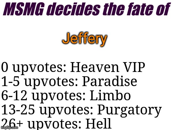 MSMG decides | Jeffery | image tagged in msmg decides | made w/ Imgflip meme maker