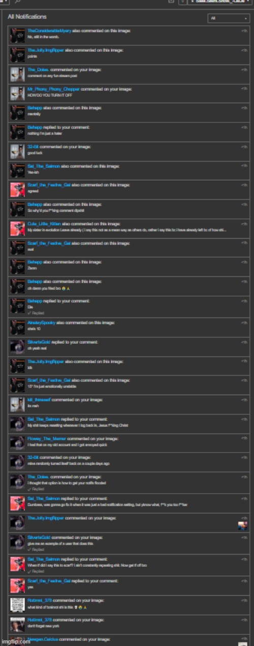 most of these notifs are from behapp's post | made w/ Imgflip meme maker
