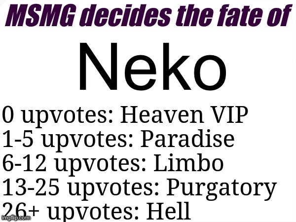 MSMG decides | Neko | image tagged in msmg decides | made w/ Imgflip meme maker