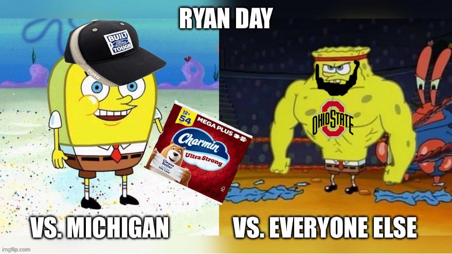 Ryan Day meme | image tagged in memes,college football,football,ohio state buckeyes,ultraman,toliet | made w/ Imgflip meme maker