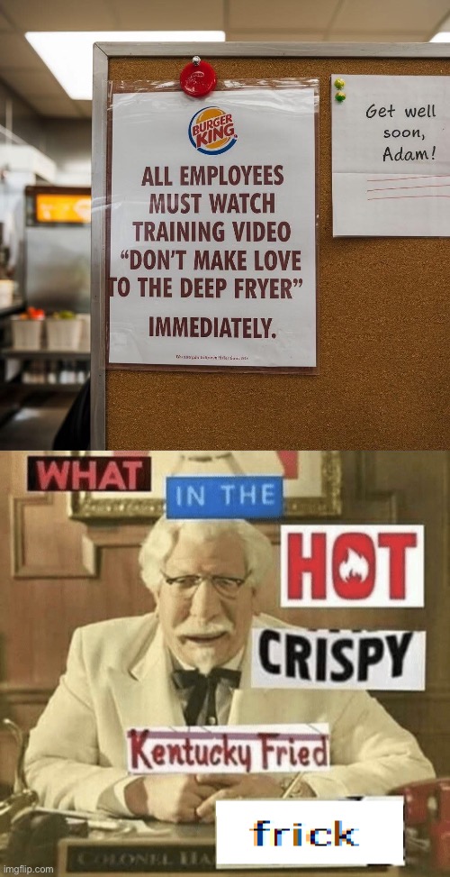 Sweet Loving at theCursed Burger King | image tagged in what in the hot crispy kentucky fried frick,burger king,employees,love | made w/ Imgflip meme maker