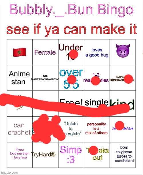 Bubbly._.bun’s bingo | image tagged in bubbly _ bun s bingo | made w/ Imgflip meme maker