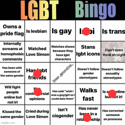 can we make a rule if that someone makes a "can't think straight" joke we publicly execute them | image tagged in lgbtq bingo | made w/ Imgflip meme maker