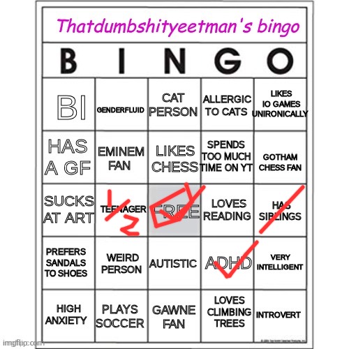 "cat person" "allergic to cats" bro is on BOTH SIDES and STILL LOSING | image tagged in thatdumbshityeetman's bingo | made w/ Imgflip meme maker