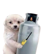 perro con tanque de gas Meme Template