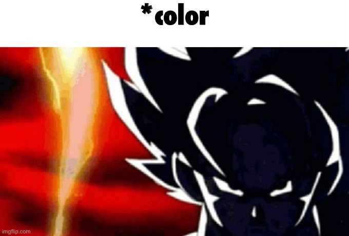 Goku Lightning | *color | image tagged in goku lightning | made w/ Imgflip meme maker