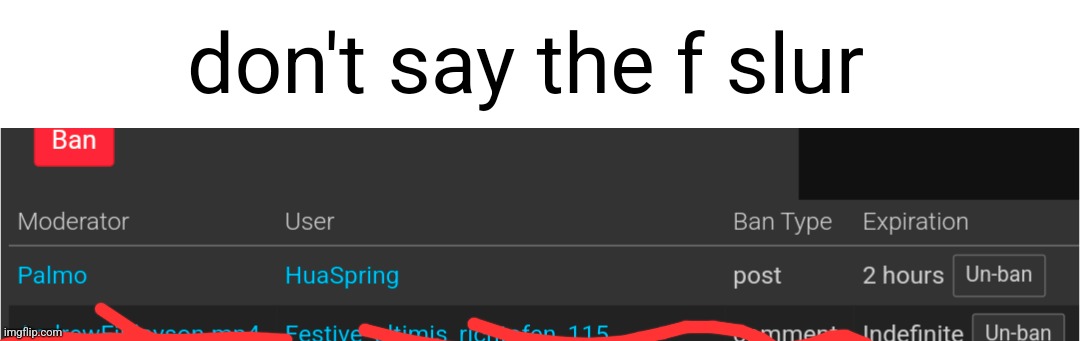 don't say the f slur | made w/ Imgflip meme maker