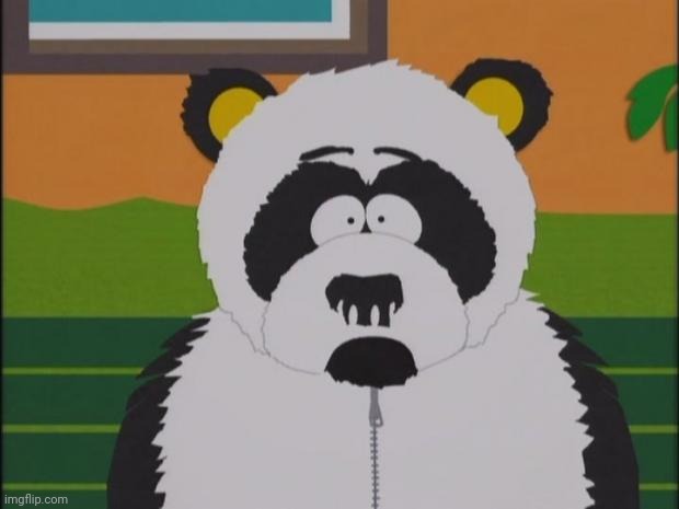 sad panda-south park | image tagged in sad panda-south park | made w/ Imgflip meme maker