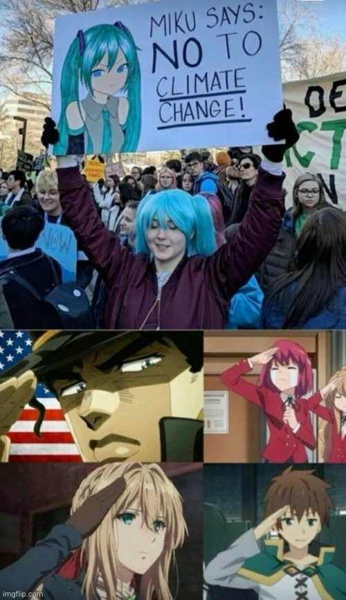 gotta respect that | image tagged in hatsune miku,hatsune miku holding a sign,miku,funny,climate,weather | made w/ Imgflip meme maker