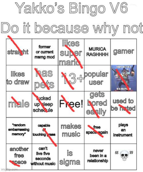 Yakko’s Bingo V6 | image tagged in yakko s bingo v6 | made w/ Imgflip meme maker