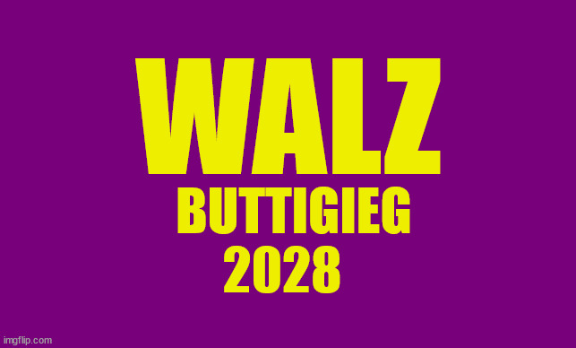 WALZ Buttigieg 2028 | WALZ; BUTTIGIEG; 2028 | made w/ Imgflip meme maker