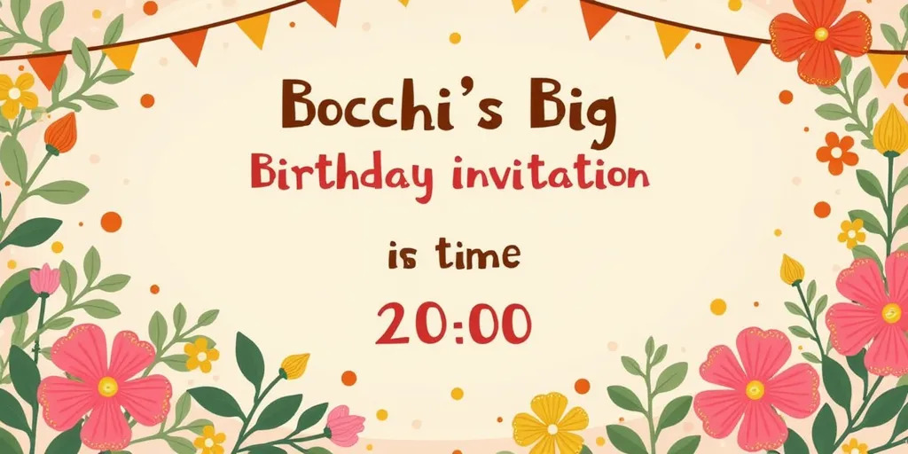 Bocchi Experiment Episode 3: Bocchi's Big Birthday (Title Card) Blank Meme Template