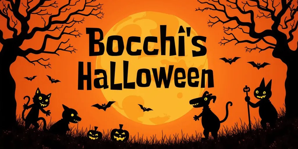 Bocchi Experiment Episode 5: Bocchi's Halloween (Title Card) Blank Meme Template