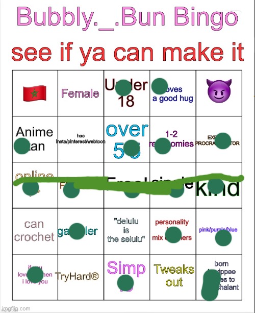 Bubbly._.bun’s bingo | image tagged in bubbly _ bun s bingo | made w/ Imgflip meme maker