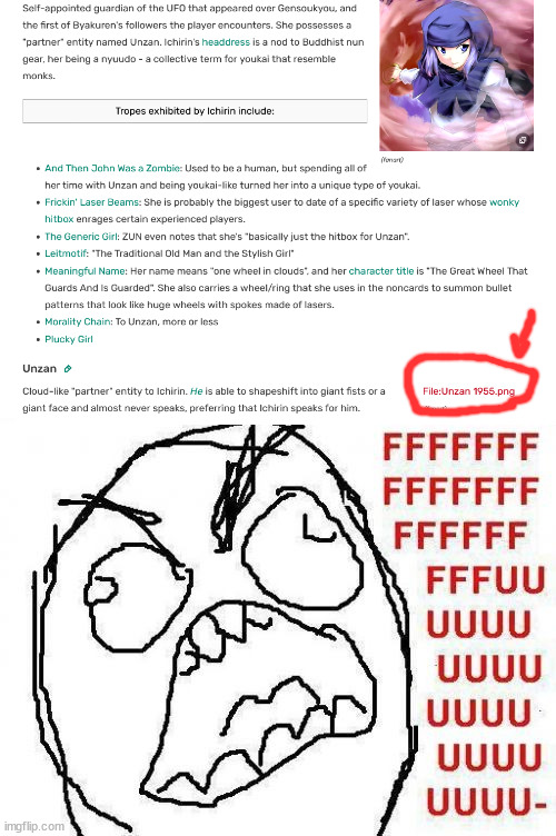 Image fail | image tagged in memes,fffffffuuuuuuuuuuuu,touhou,png,epic fail,image | made w/ Imgflip meme maker