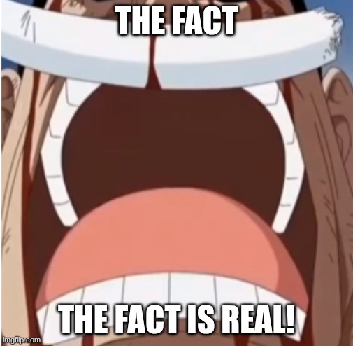 THE FACT THE FACT IS REAL! | image tagged in one piece is real | made w/ Imgflip meme maker