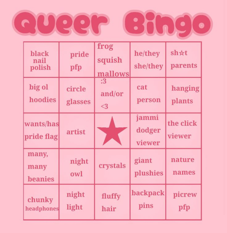 Queer bingo Blank Meme Template