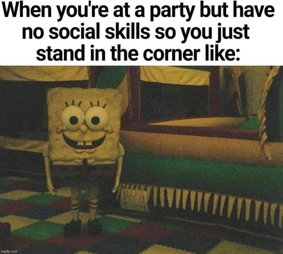 At a party | image tagged in repost | made w/ Imgflip meme maker