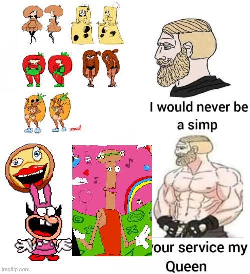 I will never be a simp | image tagged in i will never be a simp,pizza tower | made w/ Imgflip meme maker