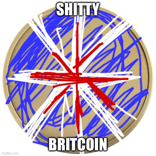 Blank coin | SHITTY; BRITCOIN | image tagged in blank coin | made w/ Imgflip meme maker