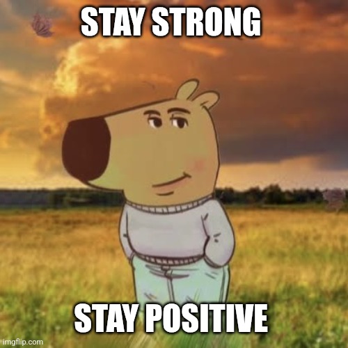 Stay positive | STAY STRONG; STAY POSITIVE | image tagged in chill guy,funny memes | made w/ Imgflip meme maker