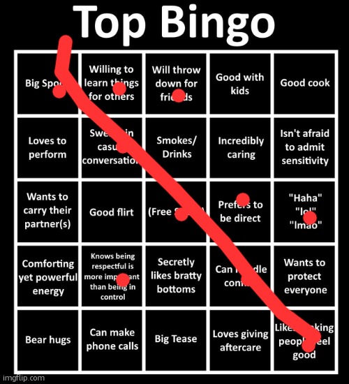 hmmmmmm | image tagged in top bingo | made w/ Imgflip meme maker