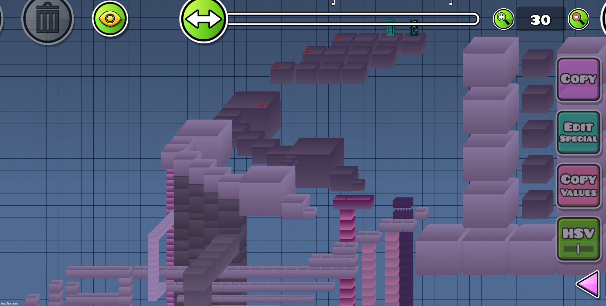 gd level update: it's bigger + added the teleport pads | made w/ Imgflip meme maker