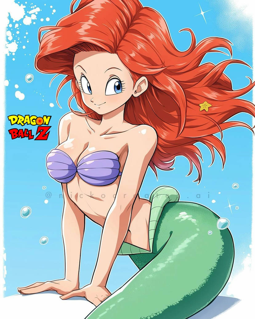 ariel in dragon ball Blank Meme Template